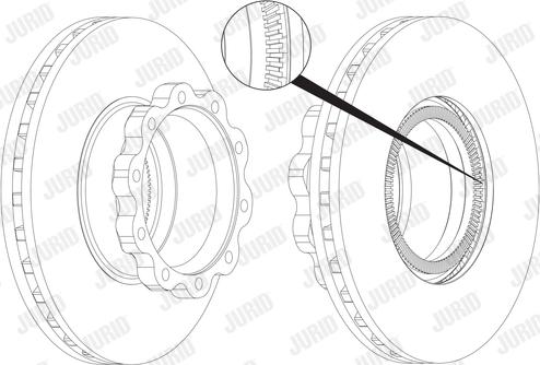 Jurid 567407J - Гальмівний диск autozip.com.ua
