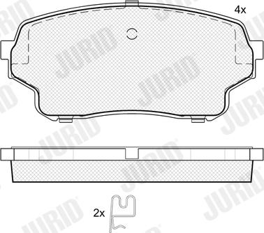 Jurid 574095J - Гальмівні колодки, дискові гальма autozip.com.ua