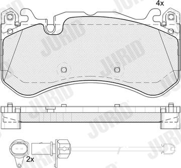 Jurid 574098J - Гальмівні колодки, дискові гальма autozip.com.ua