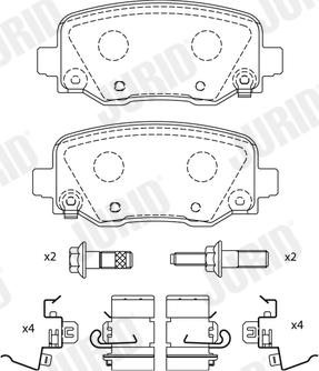 Jurid 574045J - Гальмівні колодки, дискові гальма autozip.com.ua