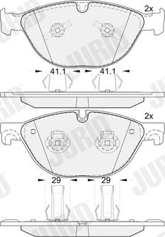 Jurid 574005J - Гальмівні колодки, дискові гальма autozip.com.ua