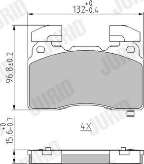 Jurid 574007J - Гальмівні колодки, дискові гальма autozip.com.ua