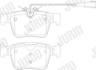 Jurid 574013J - Гальмівні колодки, дискові гальма autozip.com.ua