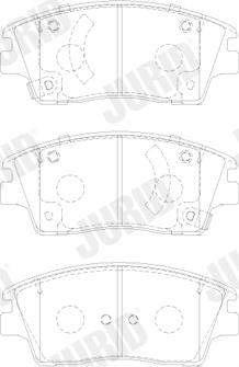 Jurid 574012J - Гальмівні колодки, дискові гальма autozip.com.ua