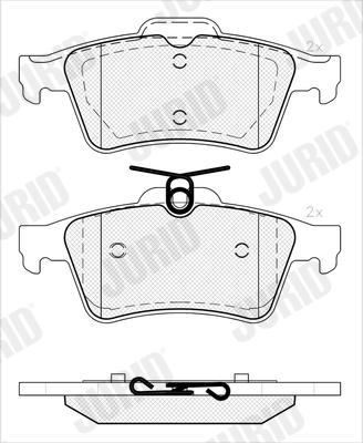 Jurid 574130J - Гальмівні колодки, дискові гальма autozip.com.ua