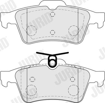 Jurid 574130J - Гальмівні колодки, дискові гальма autozip.com.ua