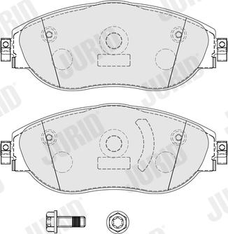 Jurid 574122J - Гальмівні колодки, дискові гальма autozip.com.ua