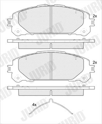 JURID 574206J - Гальмівні колодки, дискові гальма autozip.com.ua