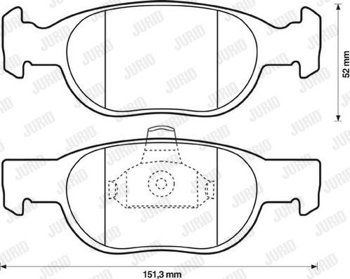 Jurid 571949J - Гальмівні колодки, дискові гальма autozip.com.ua