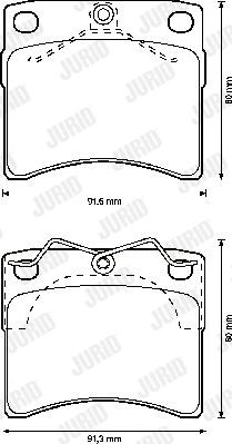 Jurid 571948J - Гальмівні колодки, дискові гальма autozip.com.ua