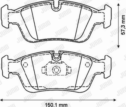 Jurid 571959J-AS - Гальмівні колодки, дискові гальма autozip.com.ua