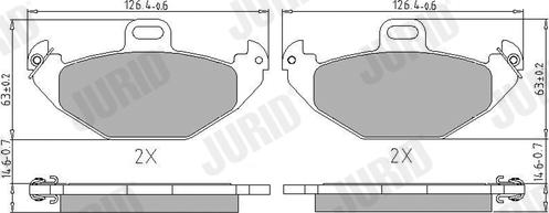 Jurid 571963J - Гальмівні колодки, дискові гальма autozip.com.ua