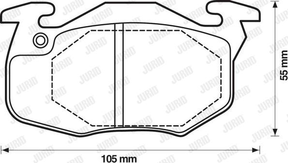 Jurid 571911D - Гальмівні колодки, дискові гальма autozip.com.ua