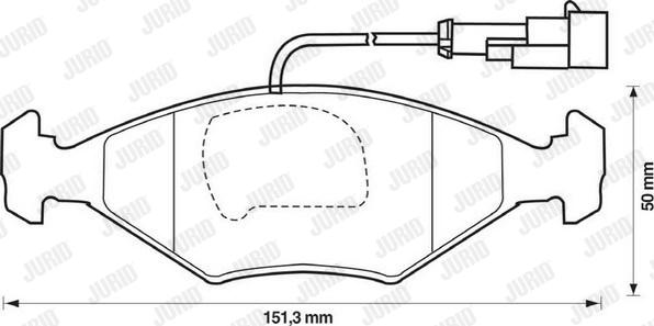 Jurid 571917J - Гальмівні колодки, дискові гальма autozip.com.ua