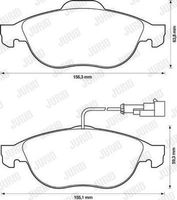 Jurid 571933D - Гальмівні колодки, дискові гальма autozip.com.ua