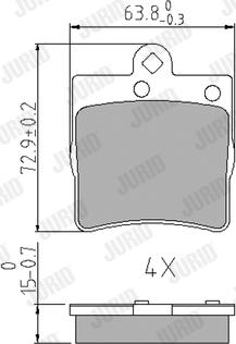 Jurid 571925J - Гальмівні колодки, дискові гальма autozip.com.ua