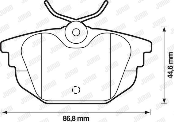 Jurid 571979D - Гальмівні колодки, дискові гальма autozip.com.ua