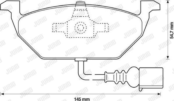 Jurid 571971J - Гальмівні колодки, дискові гальма autozip.com.ua