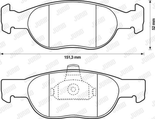 Jurid 571972J - Гальмівні колодки, дискові гальма autozip.com.ua