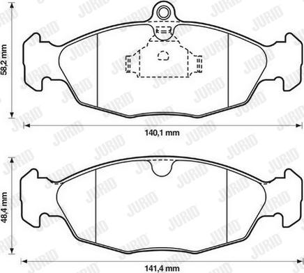 Jurid 571492D - Гальмівні колодки, дискові гальма autozip.com.ua