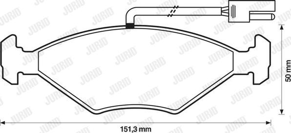 Jurid 571449J - Гальмівні колодки, дискові гальма autozip.com.ua