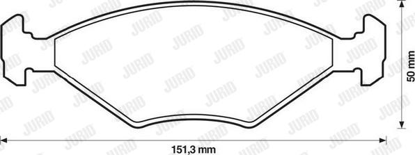 Jurid 571448J - Гальмівні колодки, дискові гальма autozip.com.ua