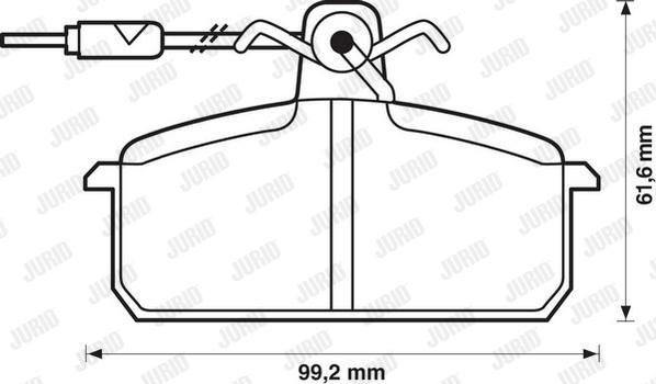 Jurid 571454J - Гальмівні колодки, дискові гальма autozip.com.ua