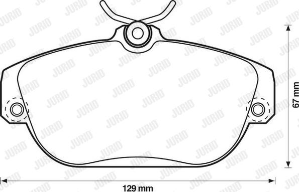 Jurid 571456D - Гальмівні колодки, дискові гальма autozip.com.ua