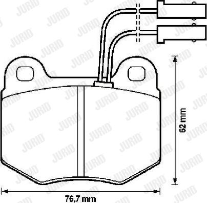 Jurid 571450J - Гальмівні колодки, дискові гальма autozip.com.ua