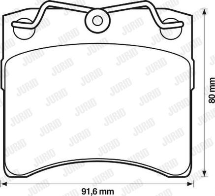 Jurid 571458J - Гальмівні колодки, дискові гальма autozip.com.ua