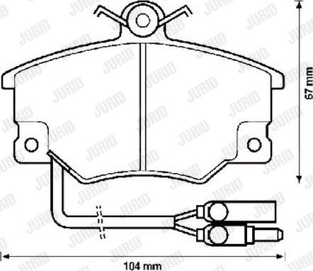 Jurid 571452J - Гальмівні колодки, дискові гальма autozip.com.ua