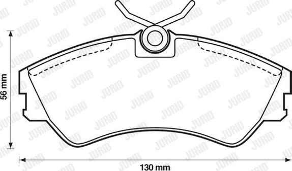 Jurid 571460J - Гальмівні колодки, дискові гальма autozip.com.ua