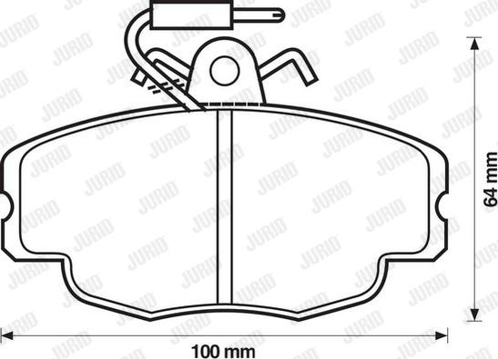 Jurid 571405D - Гальмівні колодки, дискові гальма autozip.com.ua