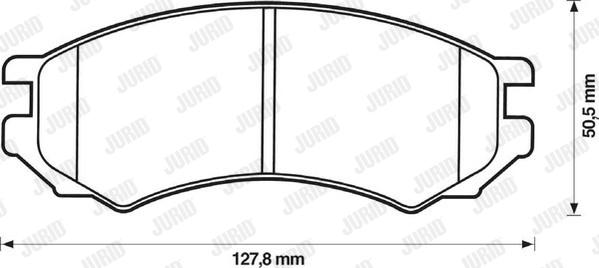 Jurid 571400J - Гальмівні колодки, дискові гальма autozip.com.ua