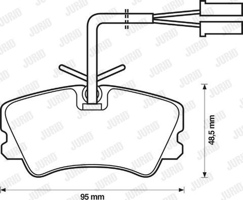 Jurid 571410J - Гальмівні колодки, дискові гальма autozip.com.ua