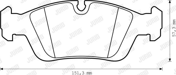 Jurid 571411D - Гальмівні колодки, дискові гальма autozip.com.ua