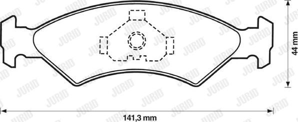 Jurid 571412J - Гальмівні колодки, дискові гальма autozip.com.ua