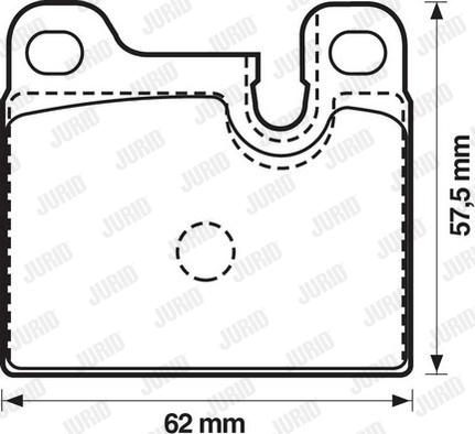 Jurid 571488J - Гальмівні колодки, дискові гальма autozip.com.ua