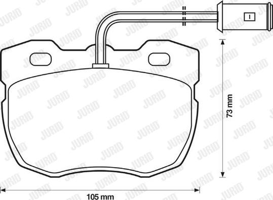 Jurid 571439D - Гальмівні колодки, дискові гальма autozip.com.ua