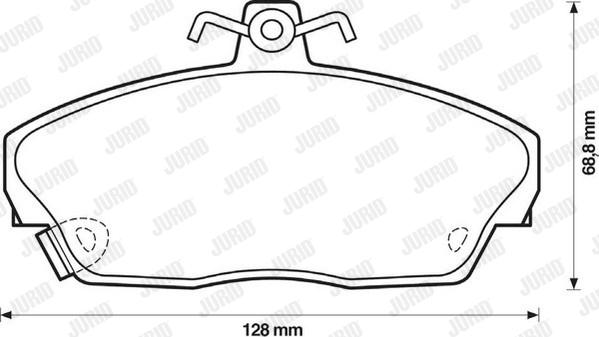 Jurid 571438D - Гальмівні колодки, дискові гальма autozip.com.ua