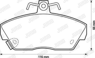 Jurid 571437J - Гальмівні колодки, дискові гальма autozip.com.ua