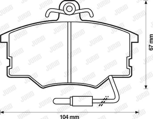 Jurid 571426J - Гальмівні колодки, дискові гальма autozip.com.ua