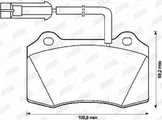 Jurid 571427J - Гальмівні колодки, дискові гальма autozip.com.ua