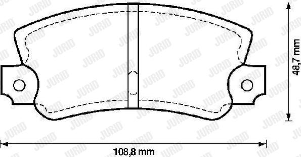 Jurid 571475J - Гальмівні колодки, дискові гальма autozip.com.ua