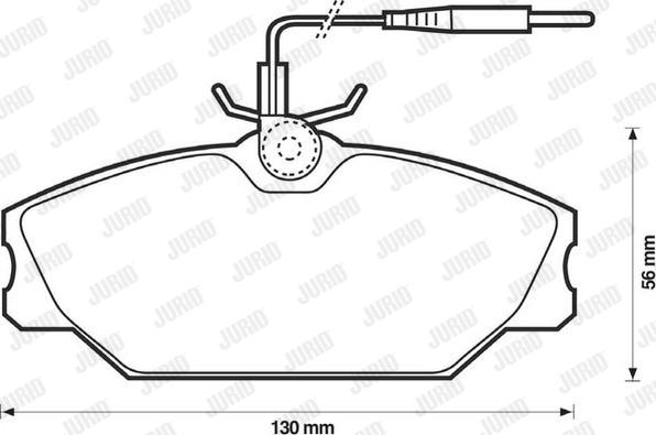 Jurid 571476D - Гальмівні колодки, дискові гальма autozip.com.ua