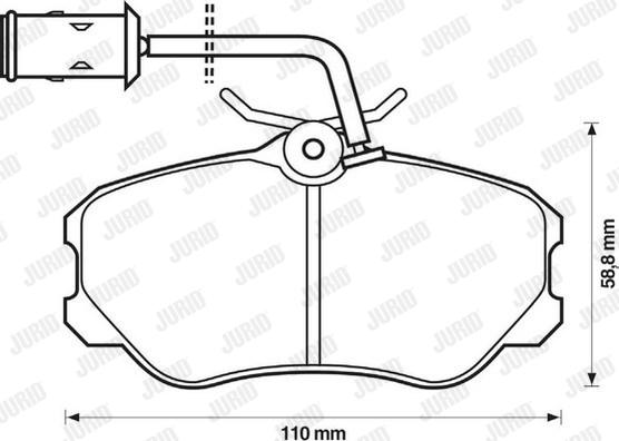 Jurid 571471J - Гальмівні колодки, дискові гальма autozip.com.ua