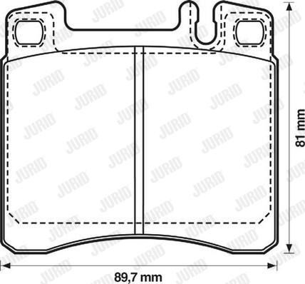 Jurid 571478J - Гальмівні колодки, дискові гальма autozip.com.ua