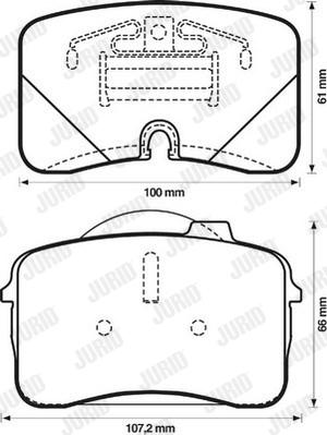 Jurid 571562J - Гальмівні колодки, дискові гальма autozip.com.ua