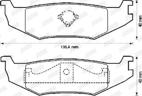 Jurid 571516J - Гальмівні колодки, дискові гальма autozip.com.ua