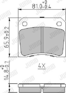 Jurid 571532J - Гальмівні колодки, дискові гальма autozip.com.ua